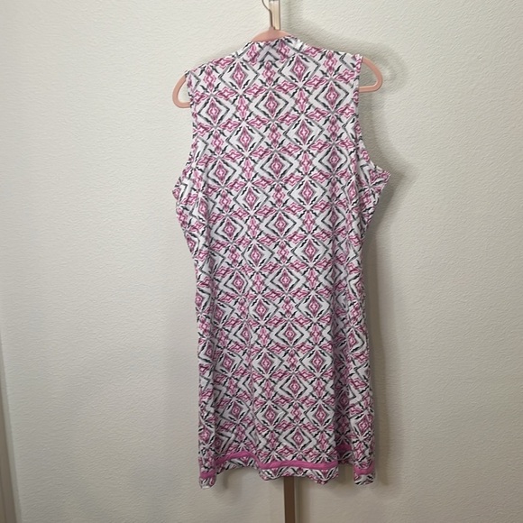 Bette & Court dress Pink geometric print Large - Picture 4 of 5